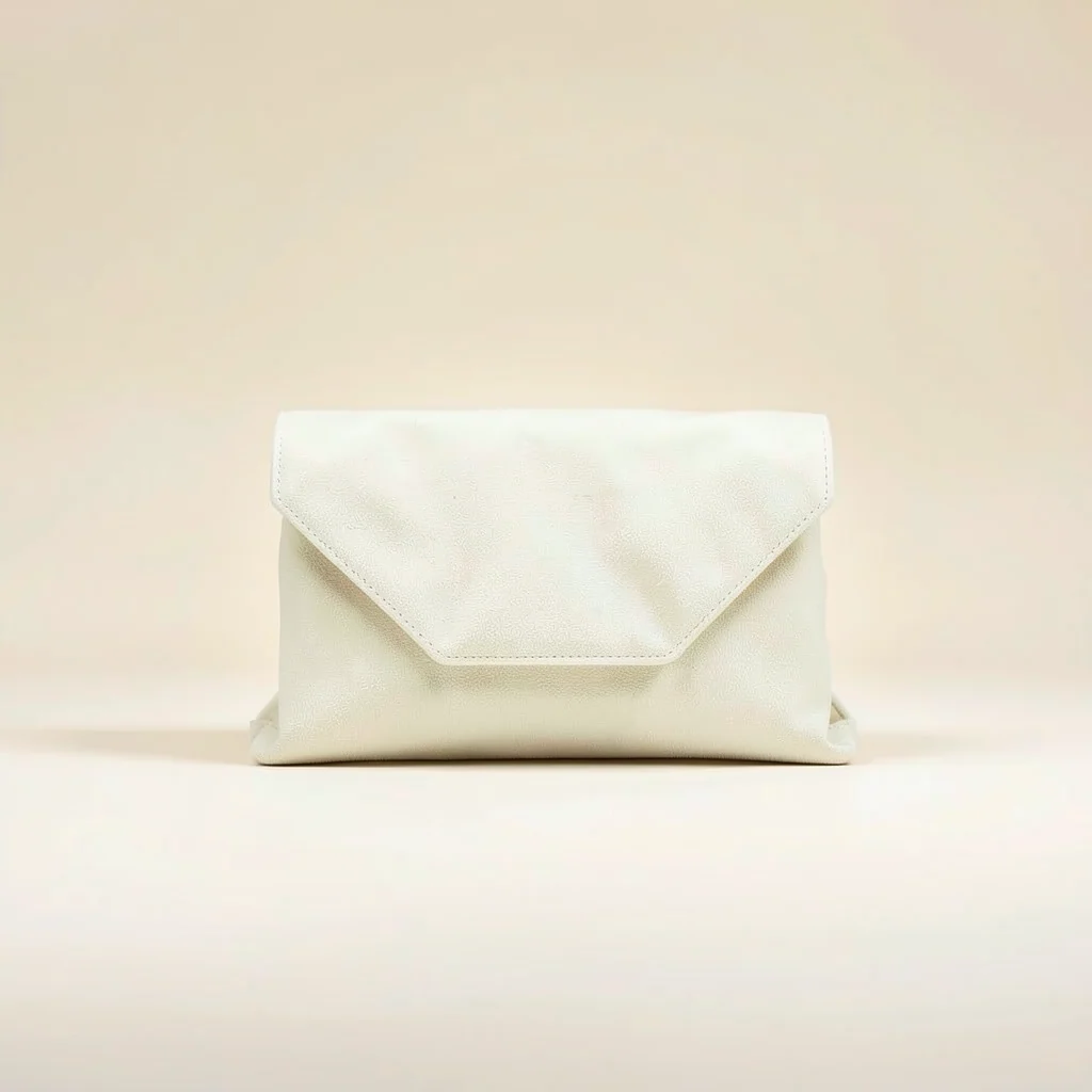 Marrow & Vale Fold Clutch in Cream