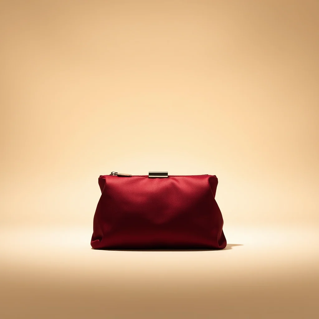 Orvia Atelier Solène Pouch in Oxblood