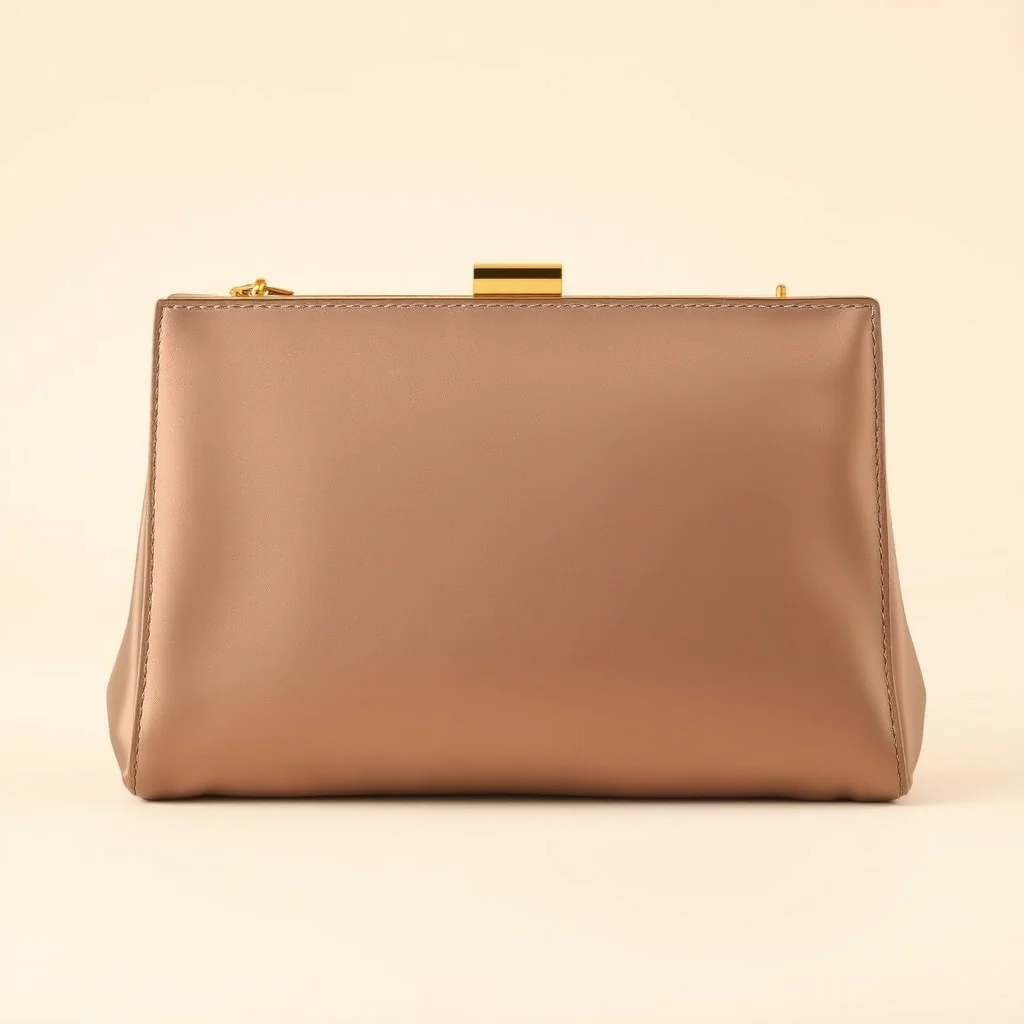 Rosaire Étoile Clutch in Taupe